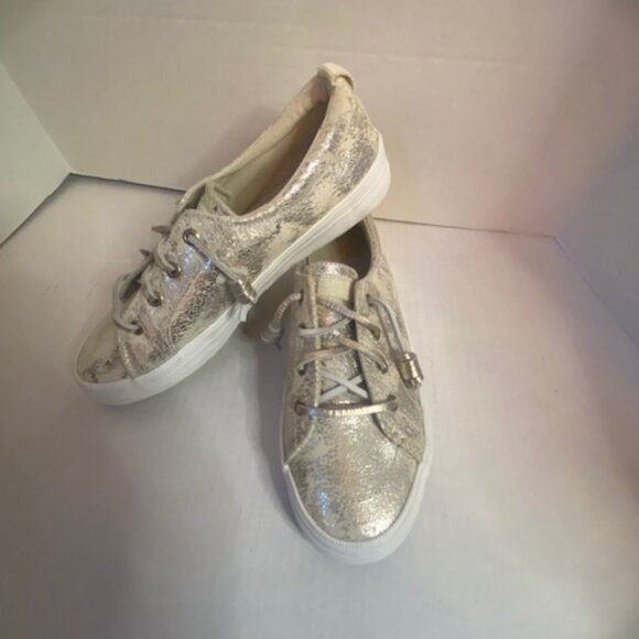 Sperry Women's Crest Vibe Metallic Leather Seasonal Sneakers. Size 7 - Picture 2 of 7
